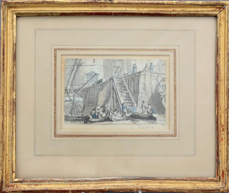 THOMAS GIRTIN, tillskriven, tusch och akvarell.