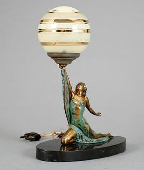 BORDSLAMPA, art deco, 1930/40-tal.