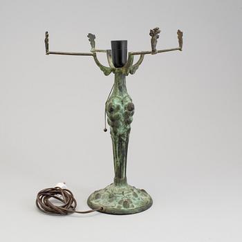 A Jugend bronze table light from Böhlmarks.