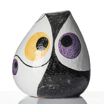 Vilhelm Bjerke-Petersen, a unique chamotte stoneware vase, probably Rörstrand, dated 1954.