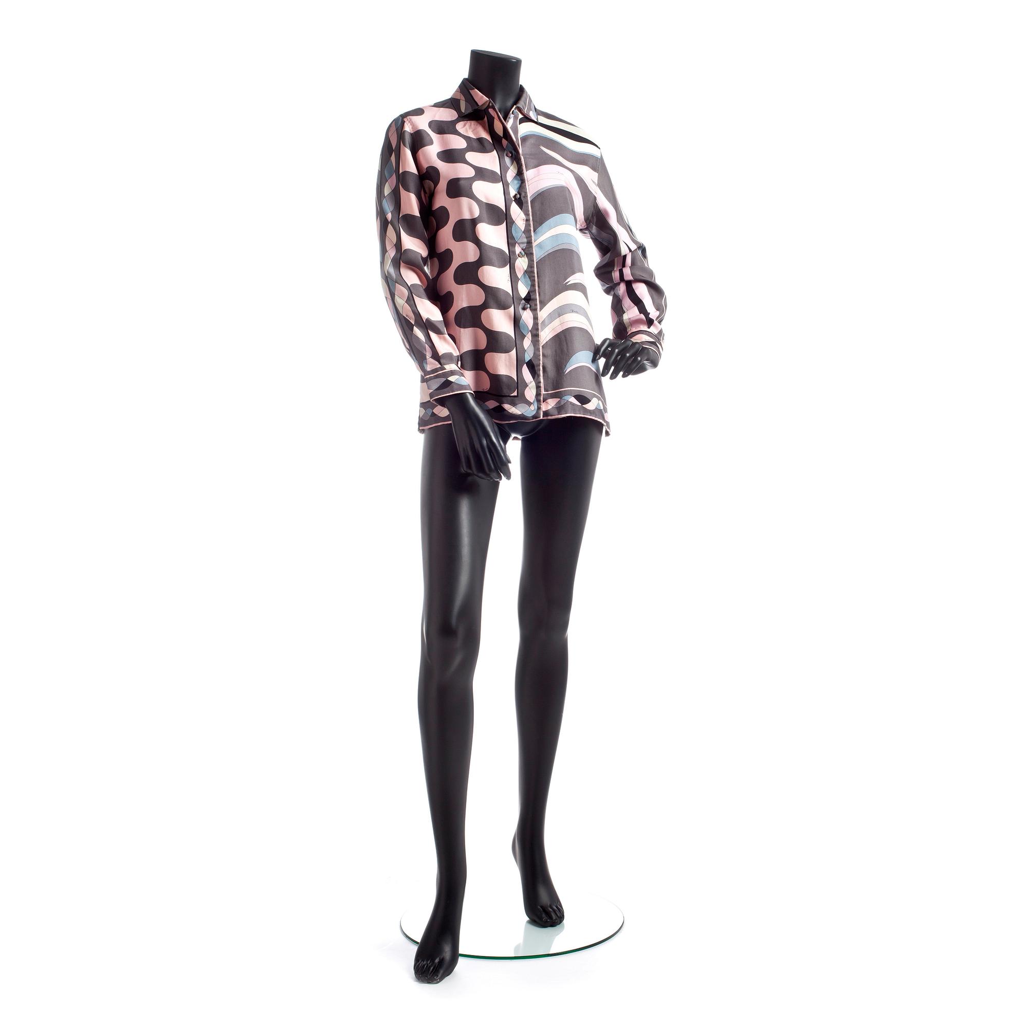 EMILIO PUCCI, a silk blouse.