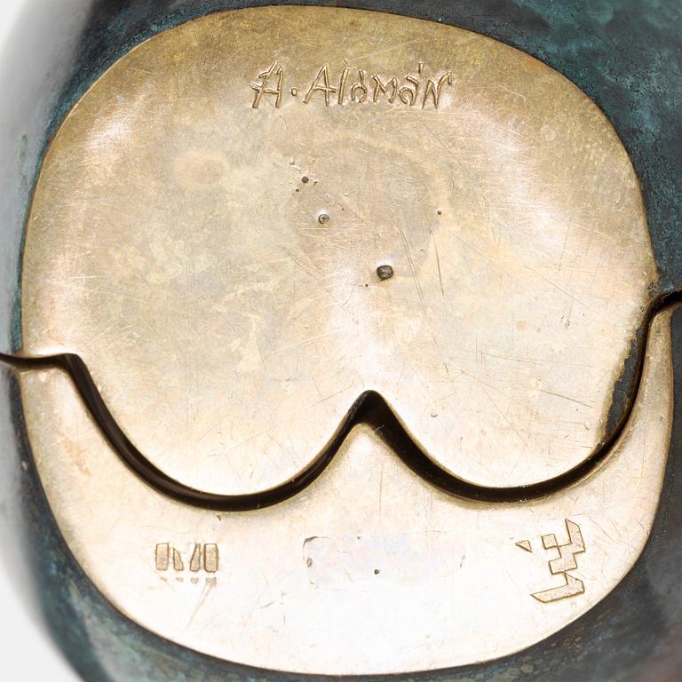 Okänd konstnär, skulptur, brons, signerad.