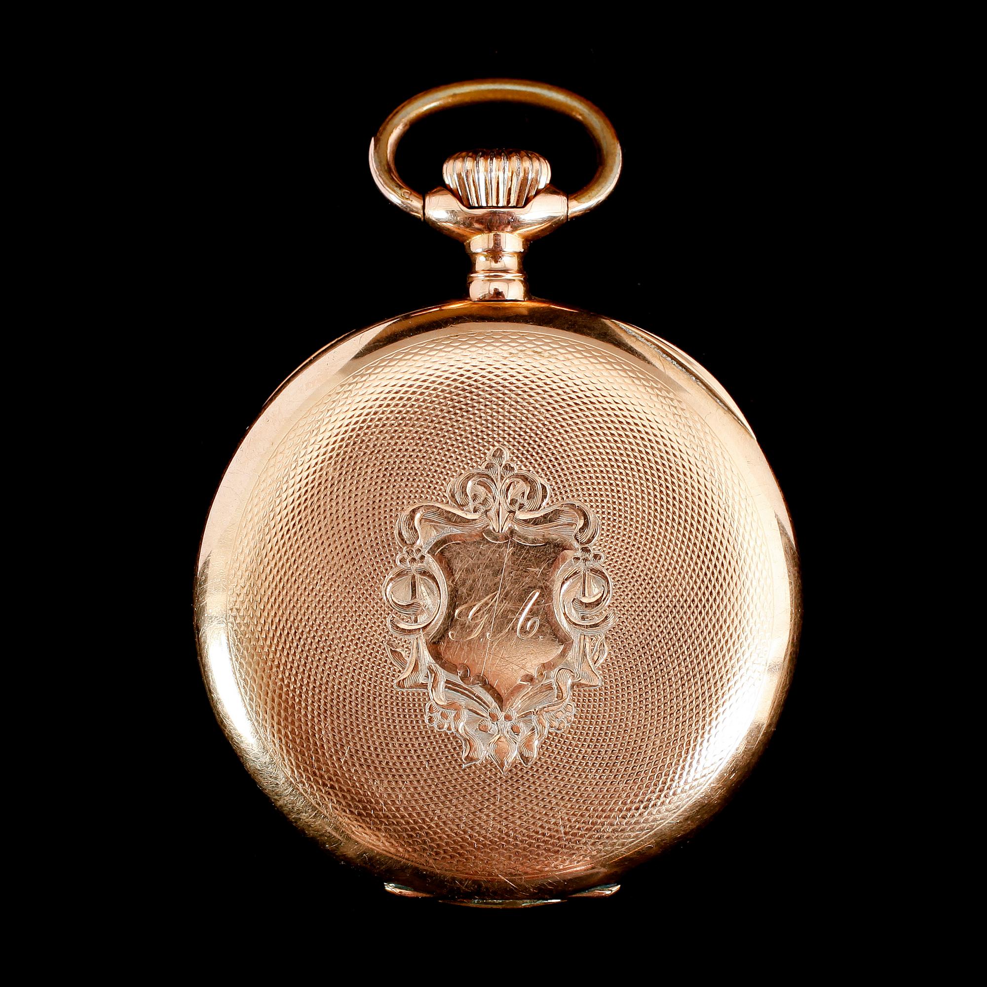 FICKUR, 14 k guld, sekelskiftet 1900.