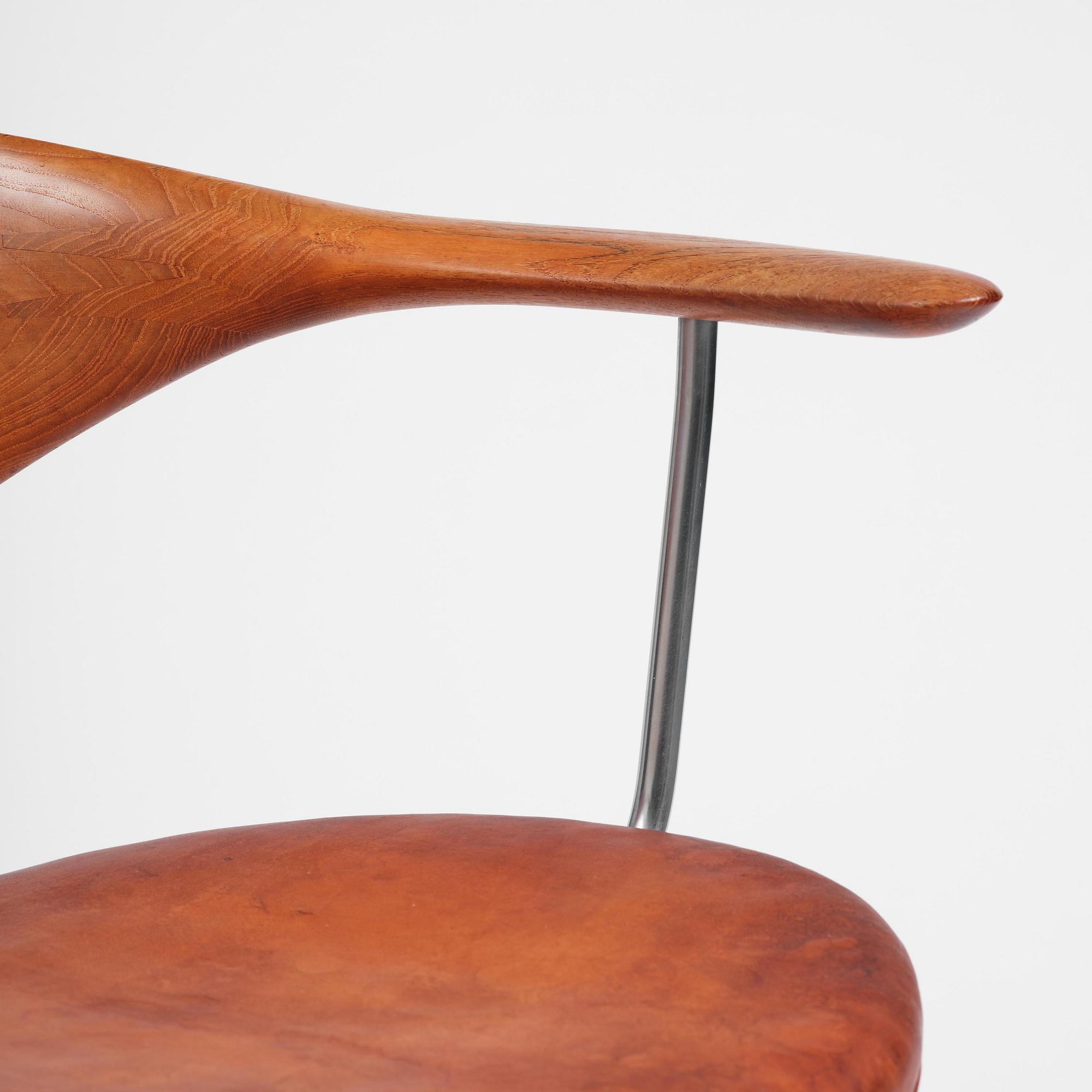 Hans J. Wegner, skrivbordsstol, "Swivel Chair" modell "JH502", Johannes Hansen, Danmark, 1950-60-tal.