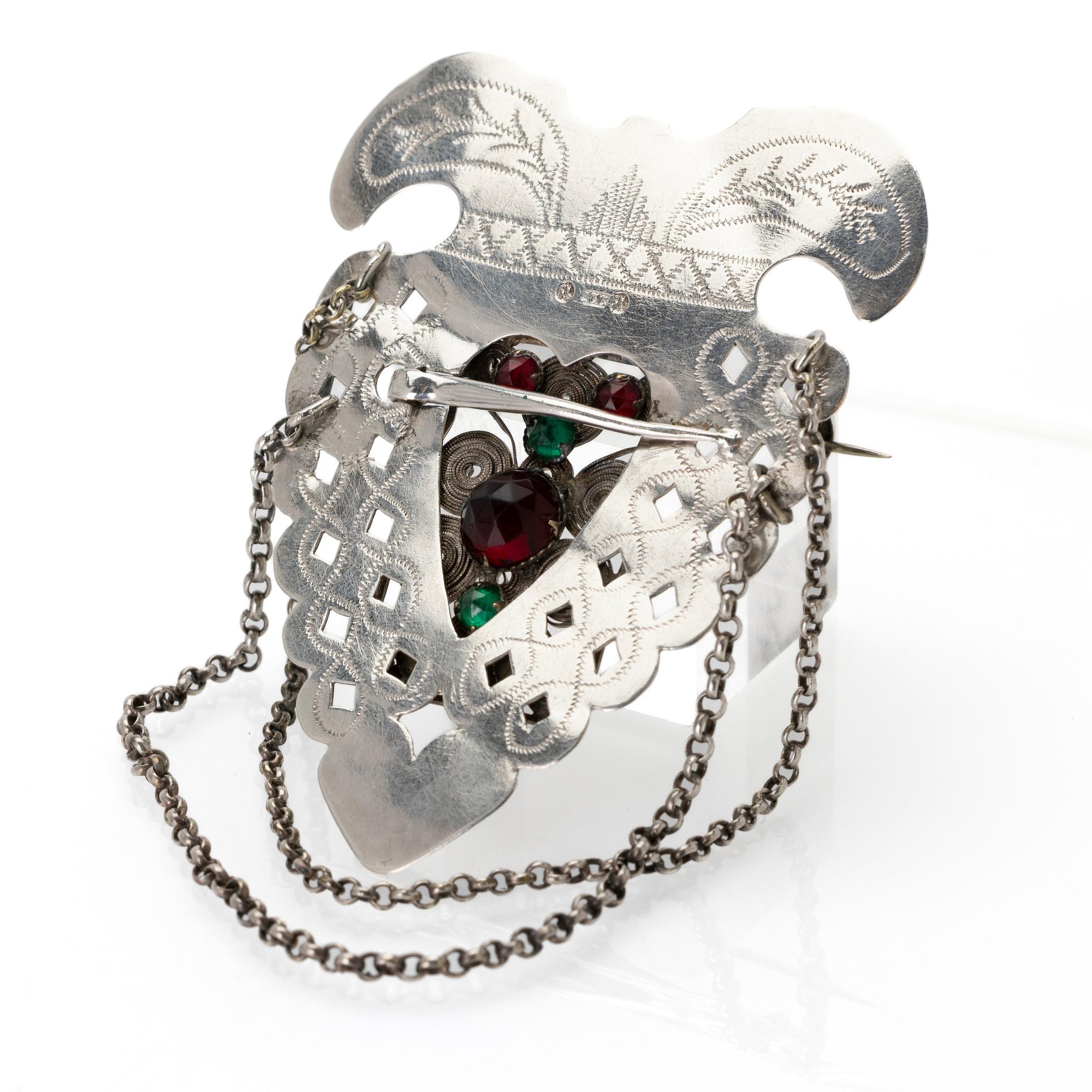 Costume jewellery, silver, Claes Christian Carlén (1830–44), Borås.