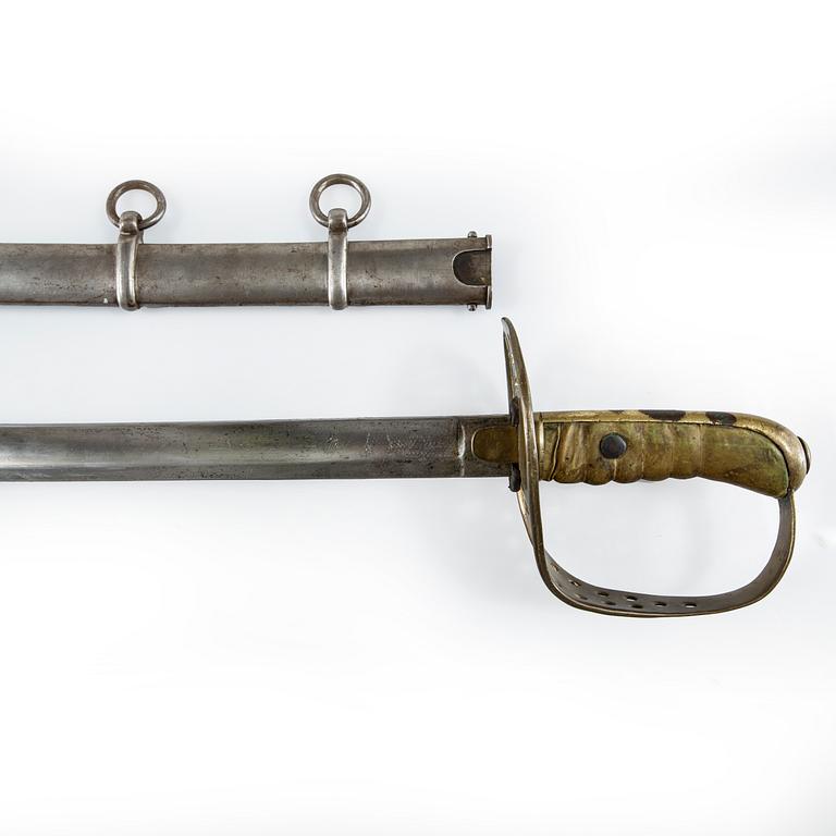 SABEL, för manskap vid kavalleriet, modell 1867-93, Sverige.