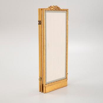A Rococo style folding screen, first half of the 20th century.