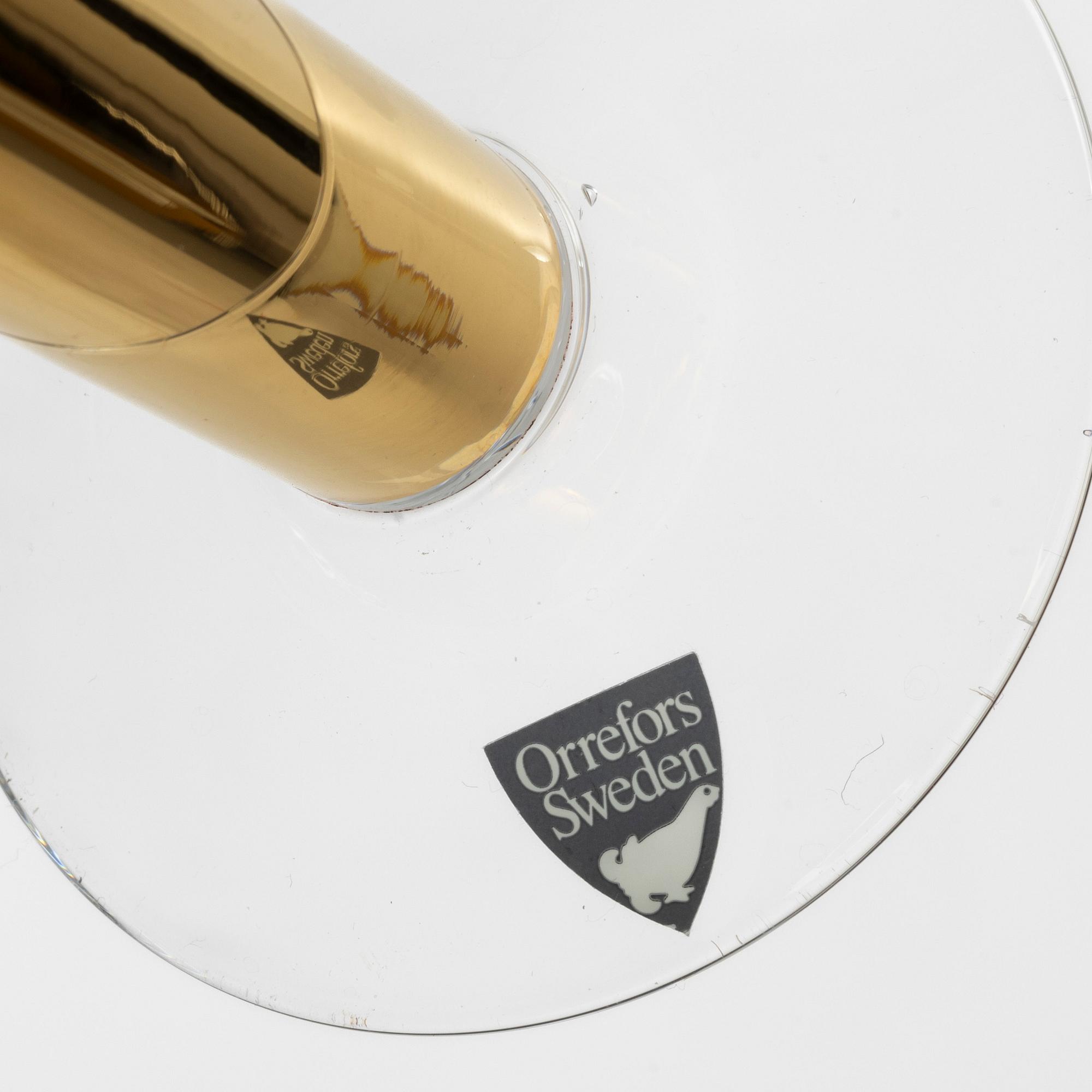 Gunnar Cyrén, glasservis, 25 delar, "Nobel", Orrefors.