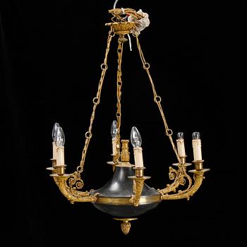 An Empire style chandelier, 19th Century.