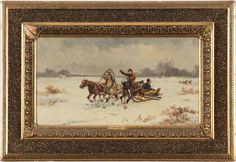 Unknown artist, 18th/19th century, Chased by Wolves.