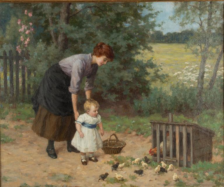 Charles Haigh-Wood, Feeding the Chickens.