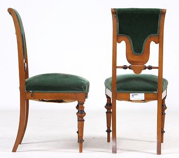 STOLAR, ett par, nyrenässans, 1800-talets andra hälft.