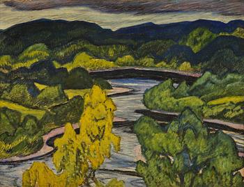 672. Helmer Osslund, Norrland landscape.