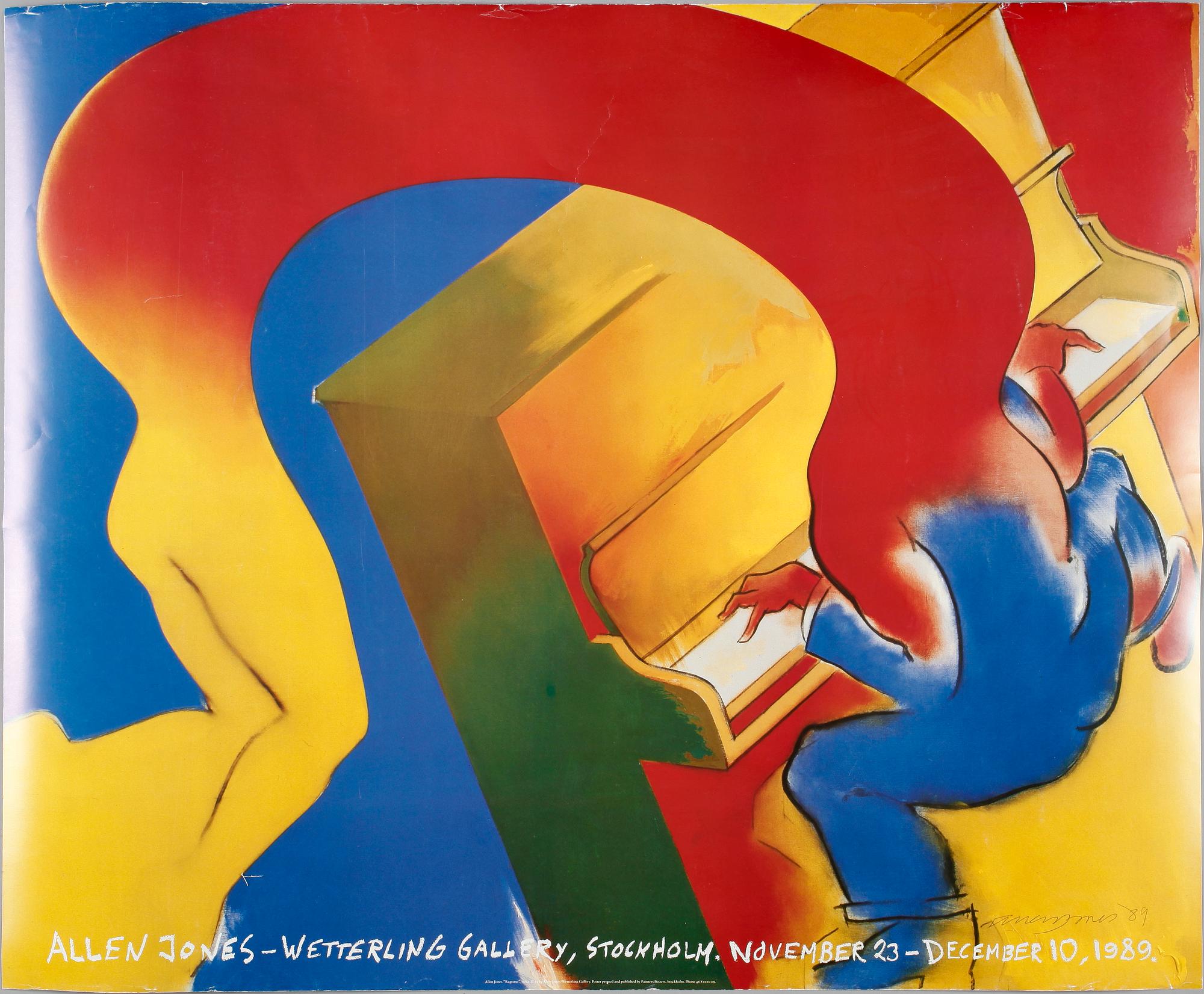 UTSTÄLLNINGSAFFISCHER, 3 st. Roy Lichtenstein, Allen Jones och Pierre Fernandez Arman, 1900-talets andra hälft.