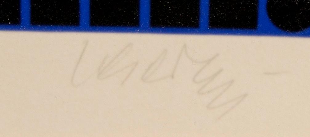 Victor Vasarely, färglitografi signerad och numrerad  47/250.