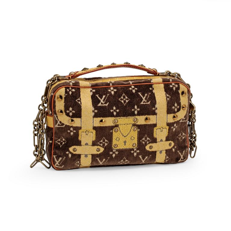 LOUIS VUITTON , a suede shoulder bag, "Monogram Trompe L'oeil Trocadero".