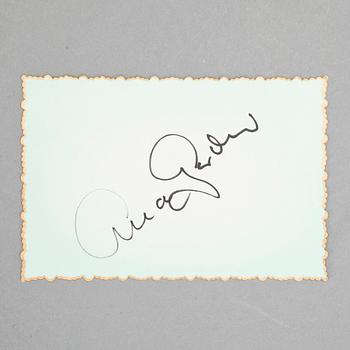 SKÅDESPELARE, 17 st, bla Graucho Marx och Woody Allen, egenhändiga.