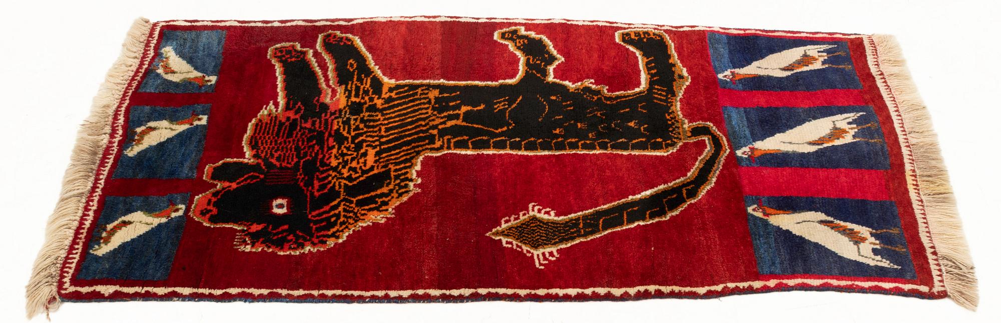 Matta semianti Qashqai södra Persien, ca 210 x 11 cm.