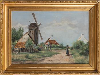 Edvard Westman, Landskap med kvarn, Danmark.