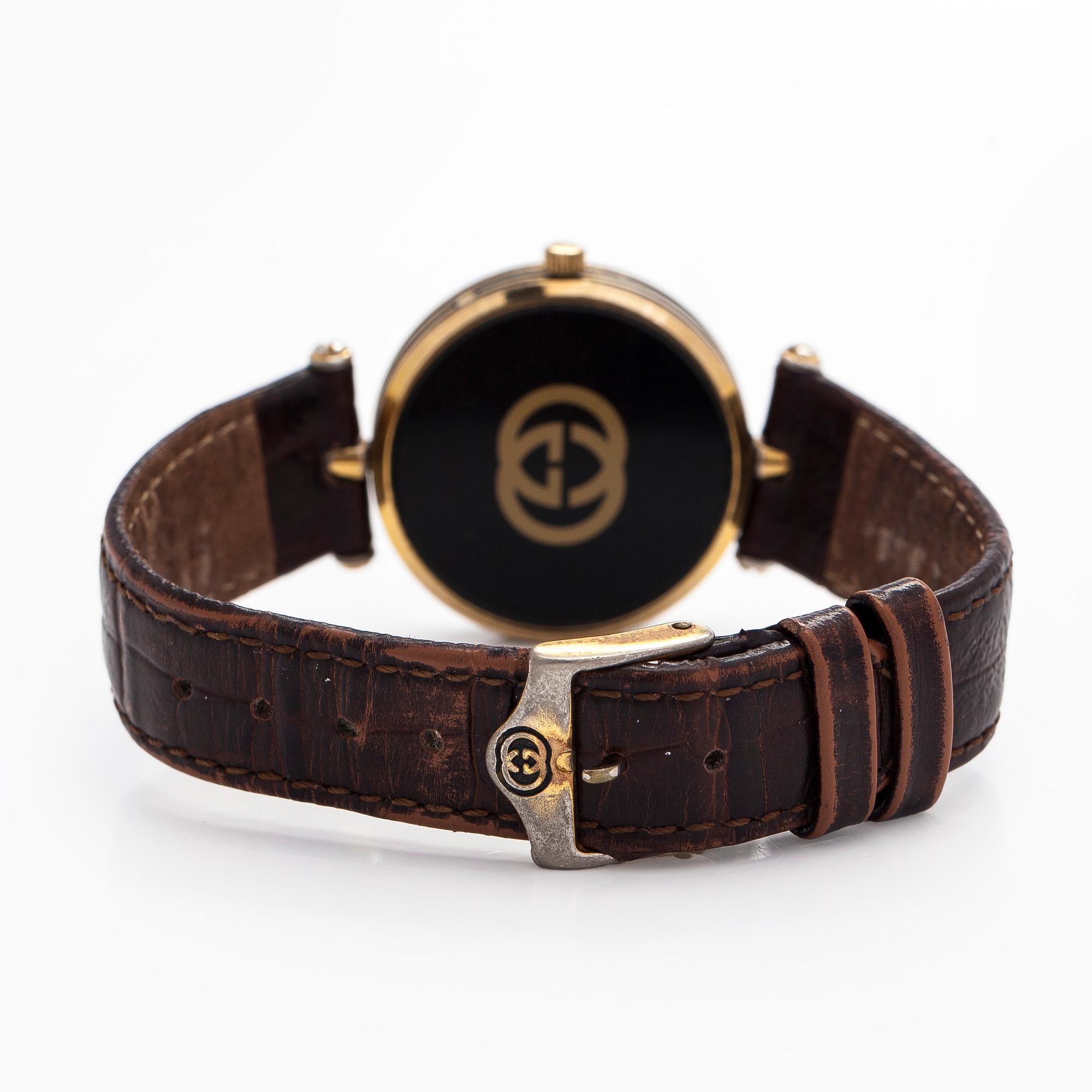 Gucci, rannekello, 30 mm, kullattu, kvartsi, pleksilasi.