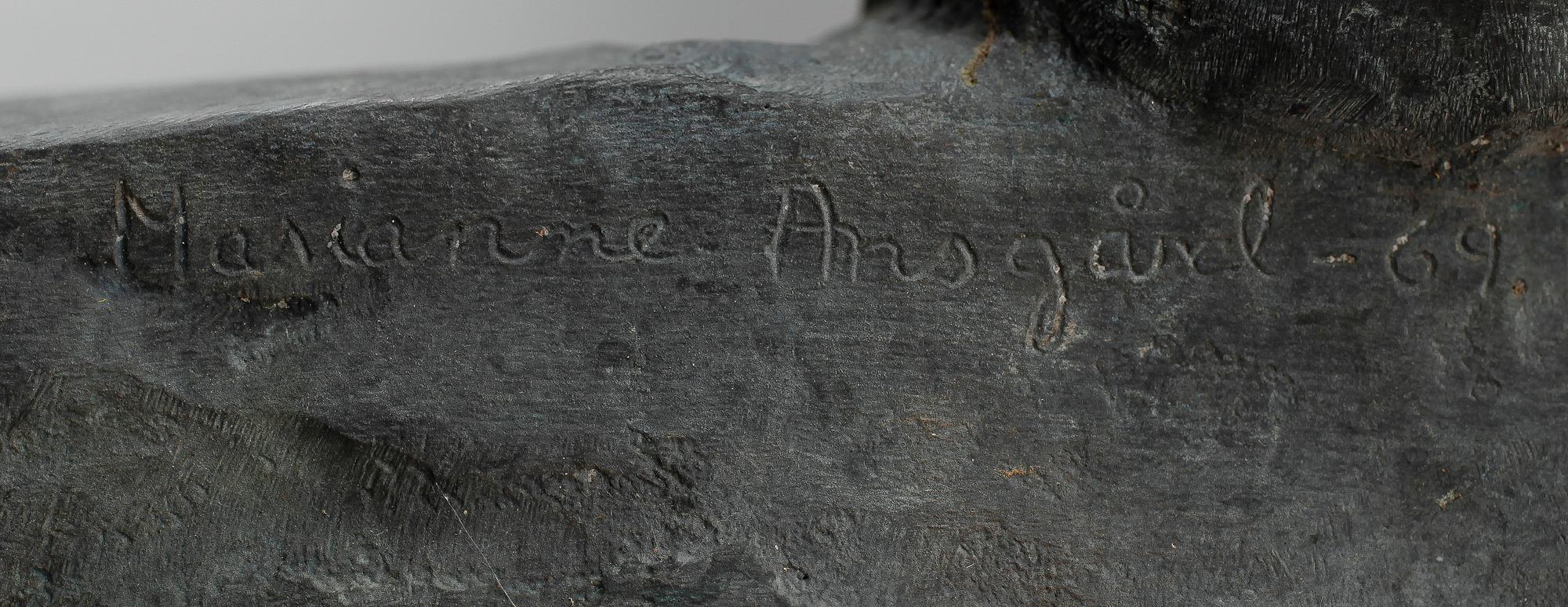 MARIANNE ANSGÅRD, brons, signerad och daterad -69.