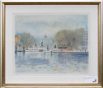 LITOGRAFIER, 2 st, bla Bengt Fransson, sign, numr 226/250 resp HC.