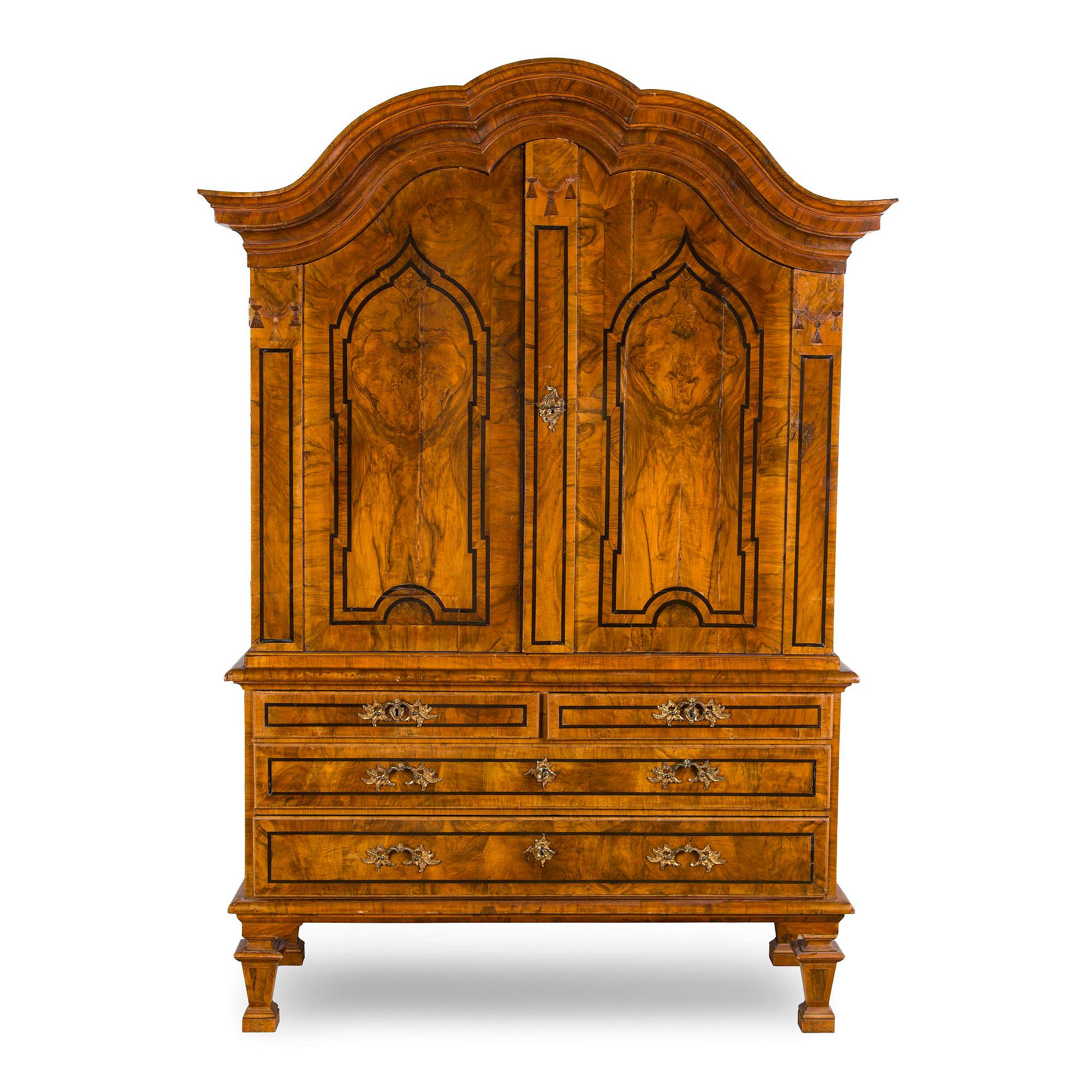 A Swedish late baroque cupboard, mid 18th century.
