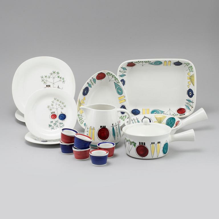 MARIANNE WESTMAN, 15 servisdelar, "Picknick",  Rörstrand, i produktion 1956-1969.