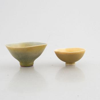 Berndt Friberg, a set of three stoneware bowls and one vase, Gustavsberg Studio 1950-60s.