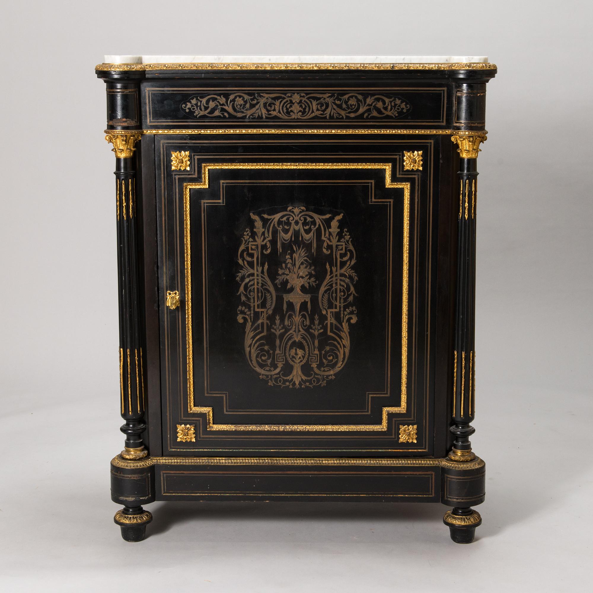 Kaappi / senkki, Boulle-tyyli, 1800-luvun loppua.