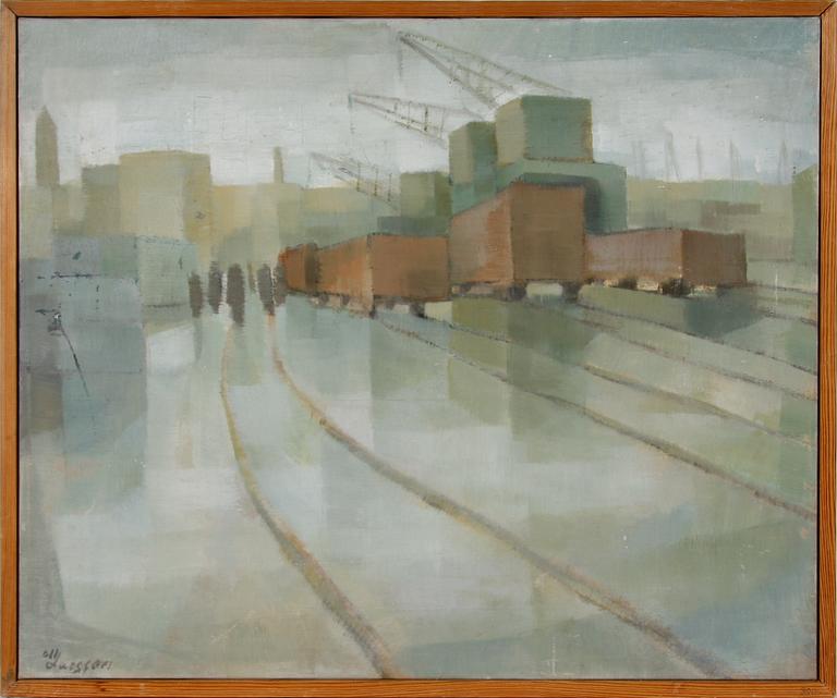 OLLE LARSSON, olja på duk. Sign.