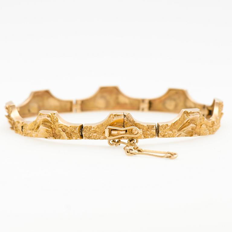 A BJÖRN WECKSTRÖM BRACELET, "Golden Bridge", 14K gold, Lapponia 1977.
