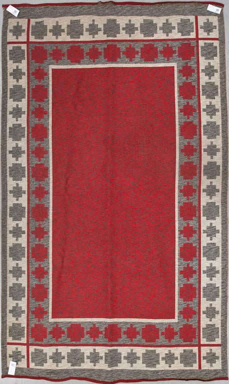 MATTA, dubbelvävd, 1900-talets mitt. Ca 296 X 175 cm.