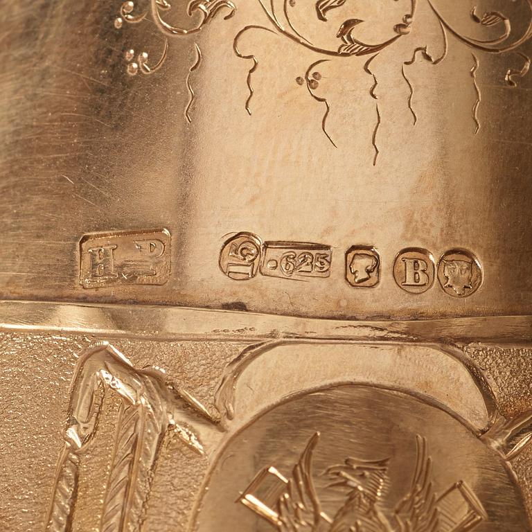 JAKTHORN, guld 15K, av Henry Potter & Co., London 1878.