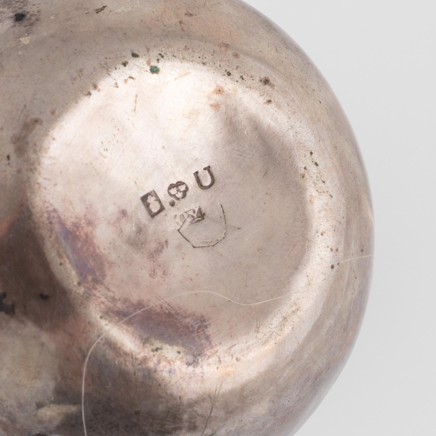 Parti silver, 5 delar, Sverige, 1700-1800-tal.