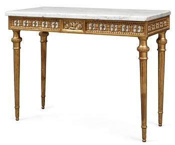 825. A late Gustavian console table in the manner of P. Ljung.