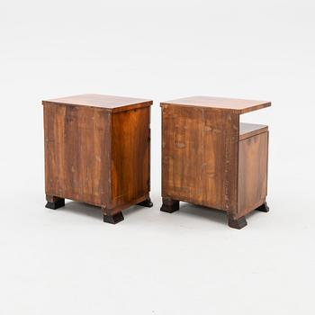 Pair of bedside tables, first half of the 20th century.