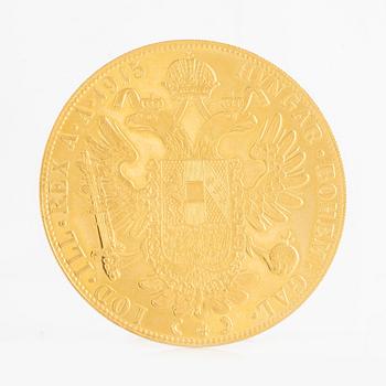 An Austrian goldcoin, restrike of 4 Ducat 1915.