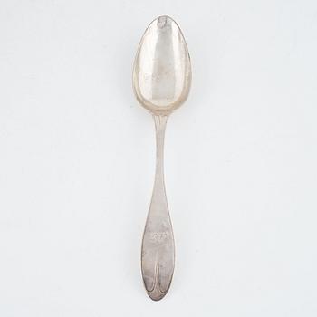 A Swedish Silver Serving Spoon, mark of Gustaf Georg Rehnberg, Norrköping 1806.