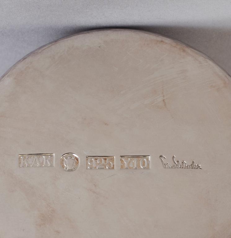 EINAR TELANDER, bägare, sex stycken, silver, 592 gram, 1990-tal.