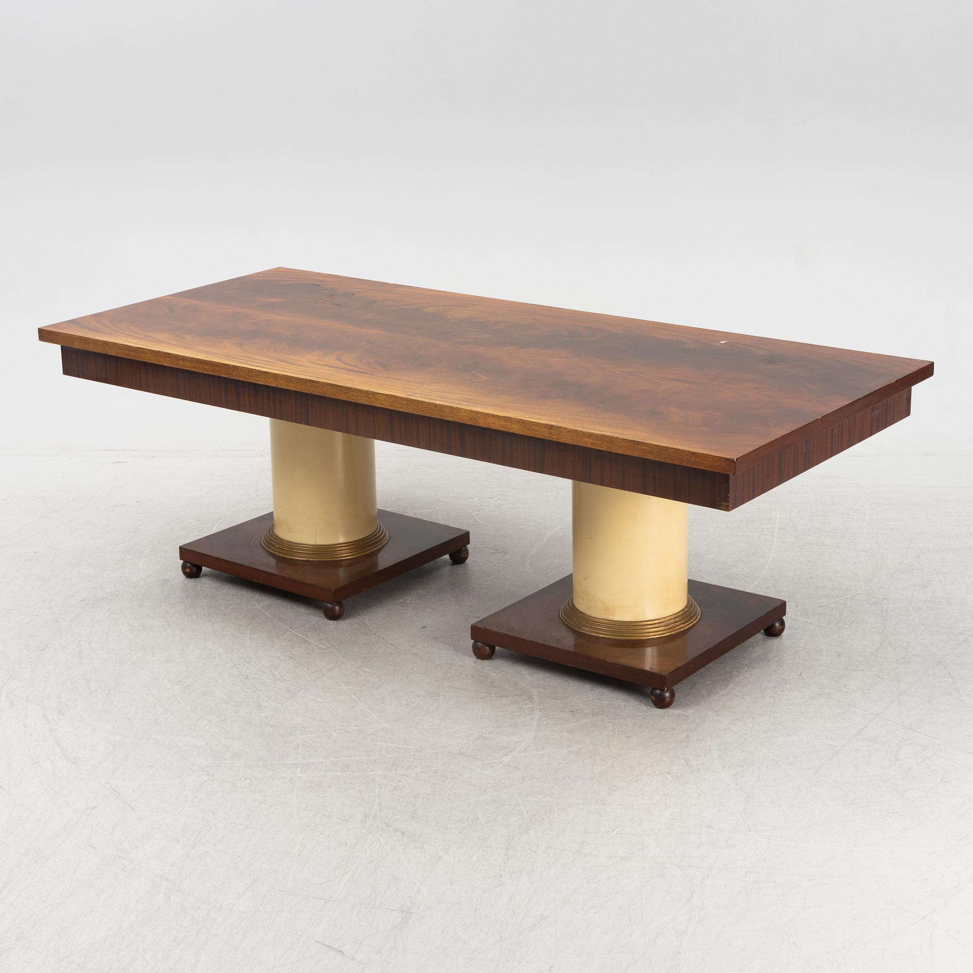 An Empire style library table, first half of the 20th century.