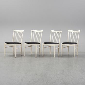 Carl Malmsten, A dining table with four chairs, Bodafors 1960's.