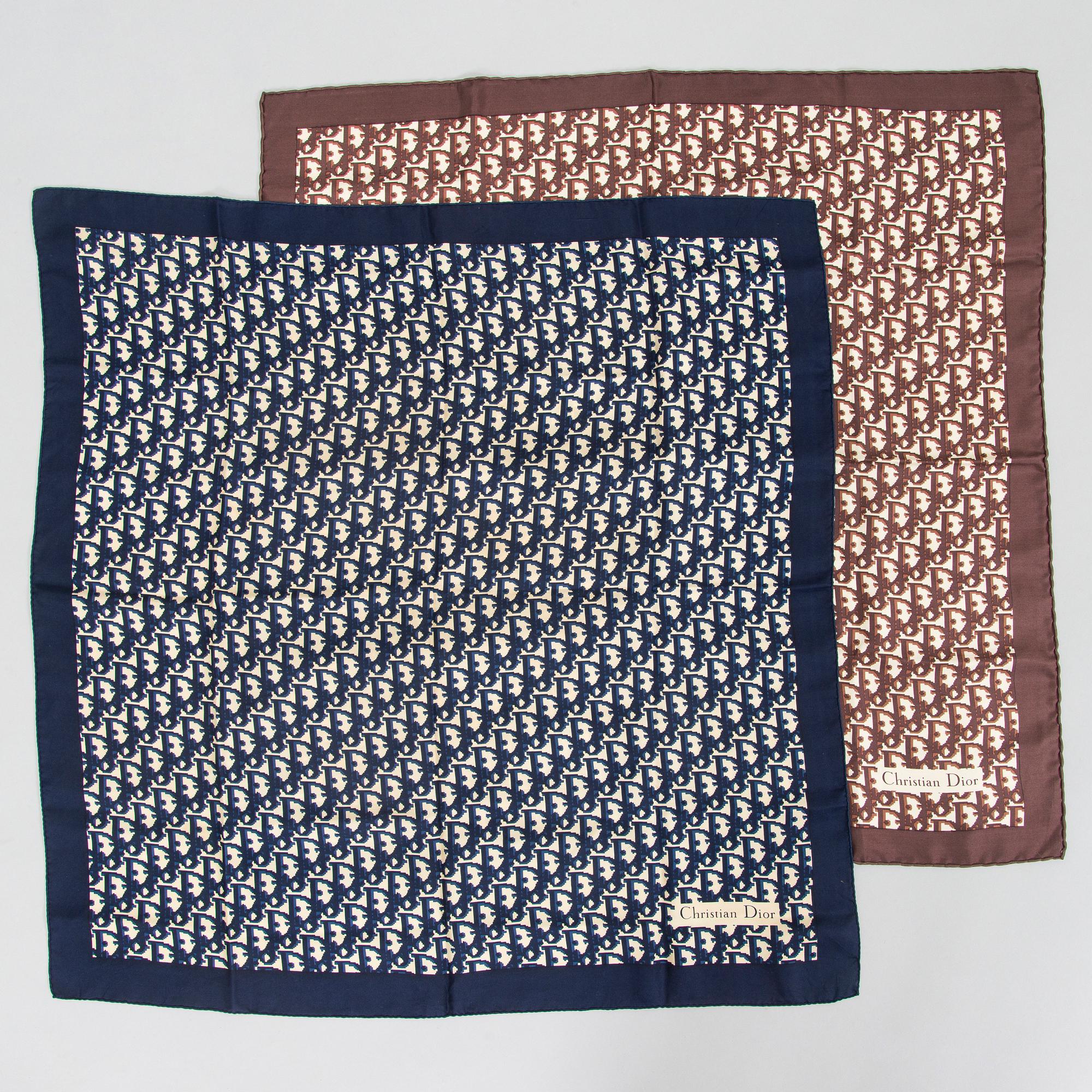 Christian Dior, two silk scarves. - Bukowskis