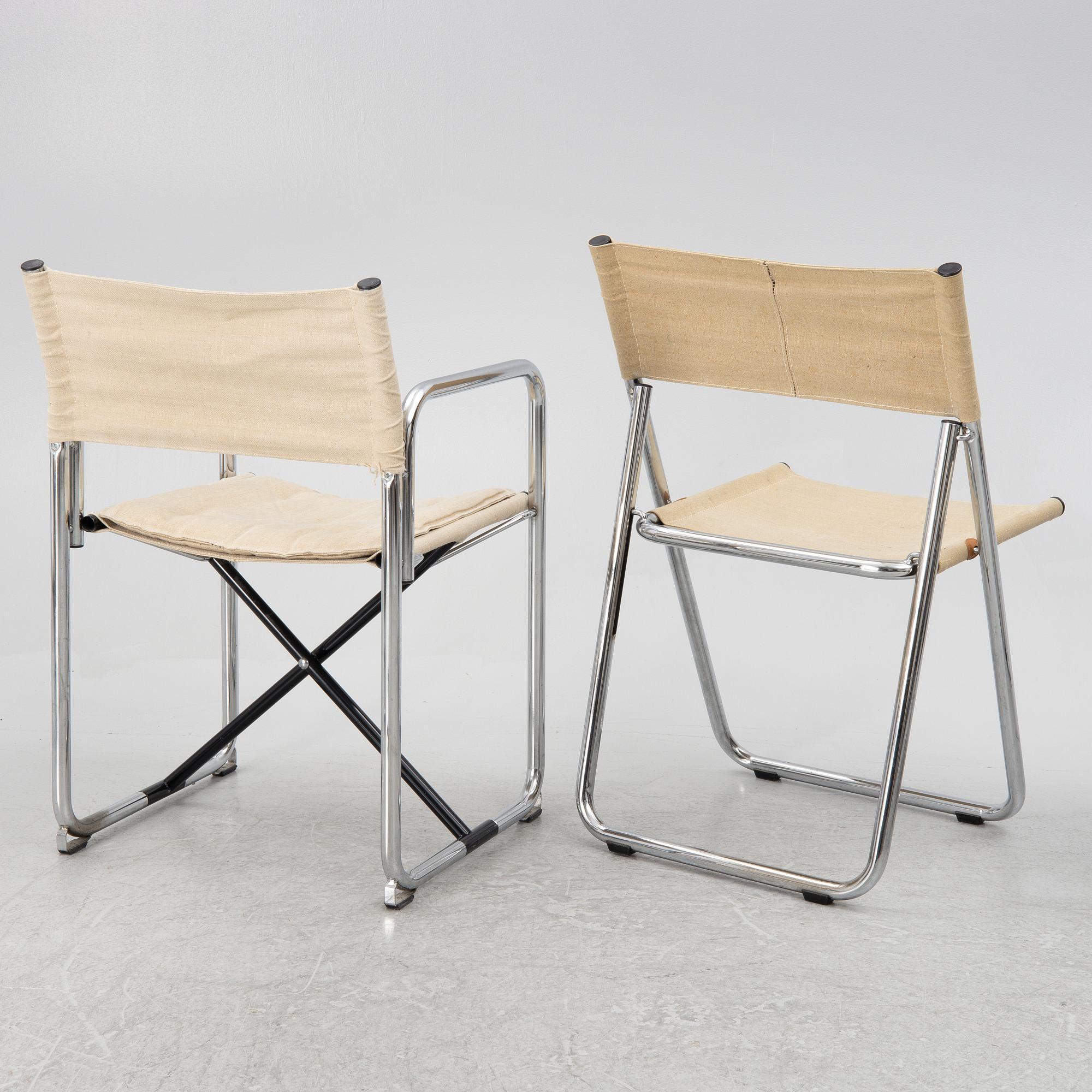 Börge Lindau & Bo Lindekrantz, five chairs, including "X75-2", Lammhults.