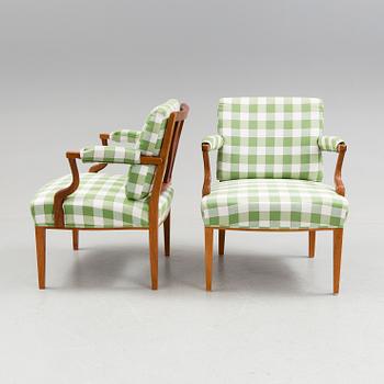 A pair of armchairs "Model 969" by Josef Frank, Svenskt Tenn.