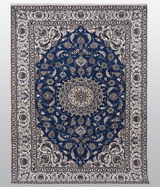A carpet, Nain, part silk 9 LAA, ca 310 x 203 cm.