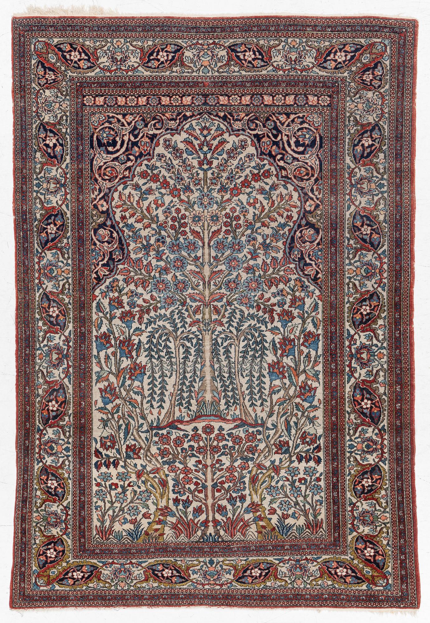 Carpet, oriental "garden carpet", approx. 185 x 128 cm.