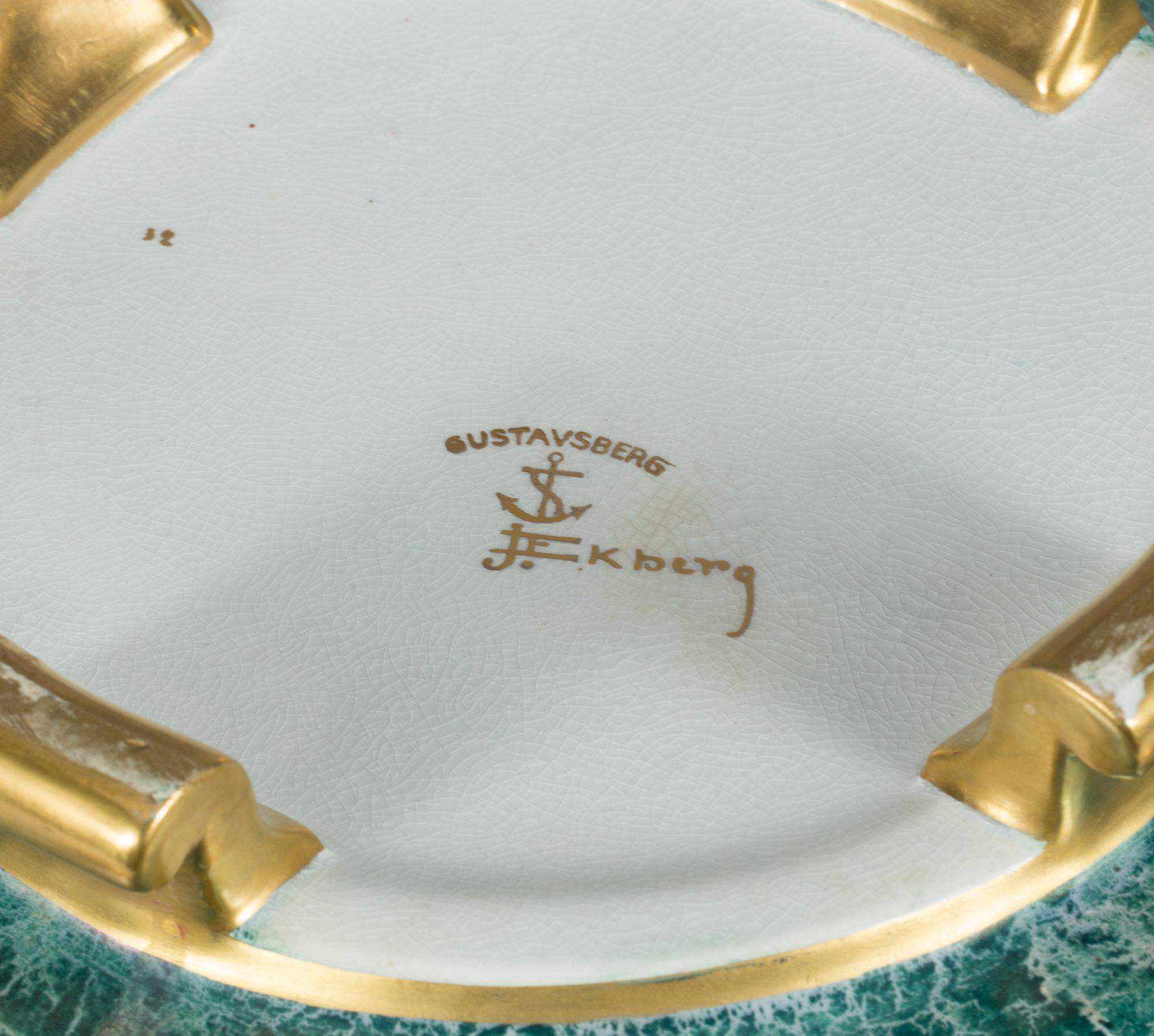 SKÅL, flintgods, Josef Ekberg, Gustavsberg.