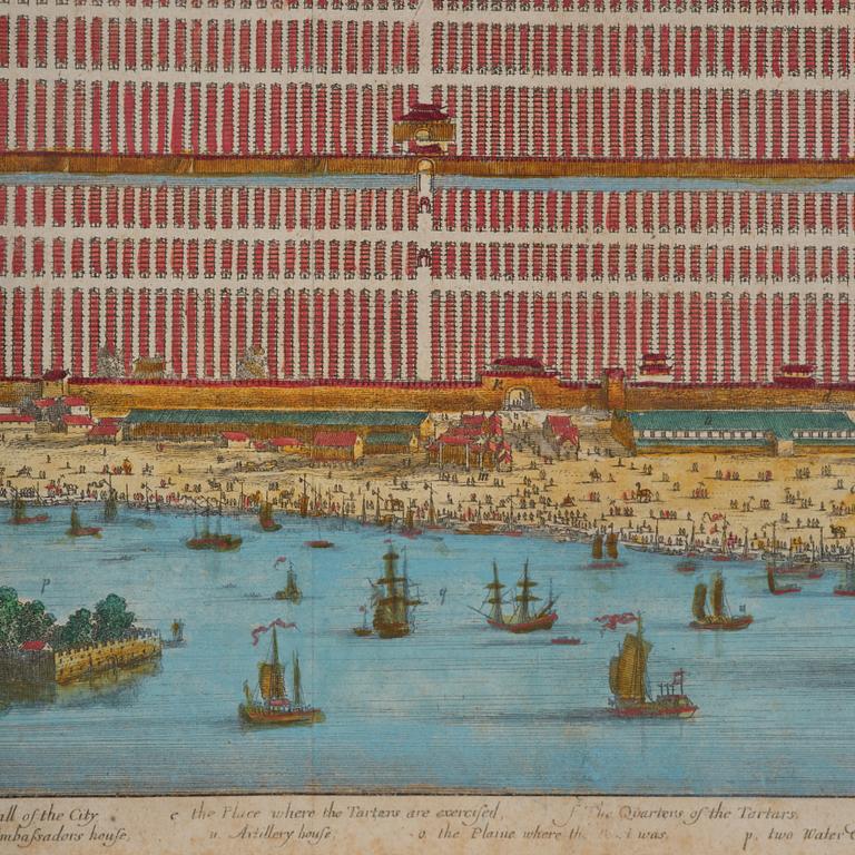Map of Canton, engraving, 'The Groundplat of Canton', W. Bramston, 1840.