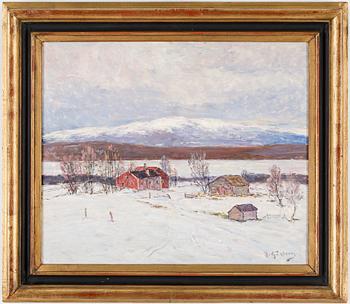 ANTON GENBERG, Olja på pannå, signerad.